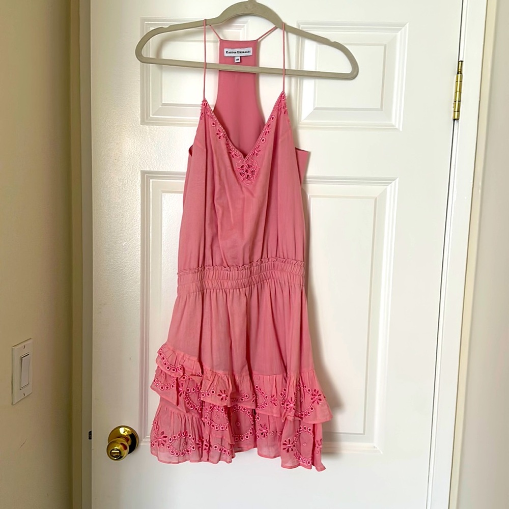 Karina Grimaldi Lucia Embellished mini dress in pink